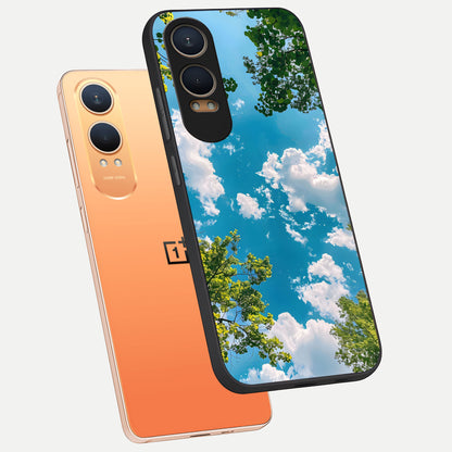  Green Moon Energy phone case For Oneplus Nord CE4 Lite showing premium glass back cover with detailed artwork