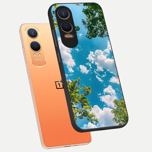  Green Moon Energy phone case For Oneplus Nord CE4 Lite showing premium glass back cover with detailed artwork