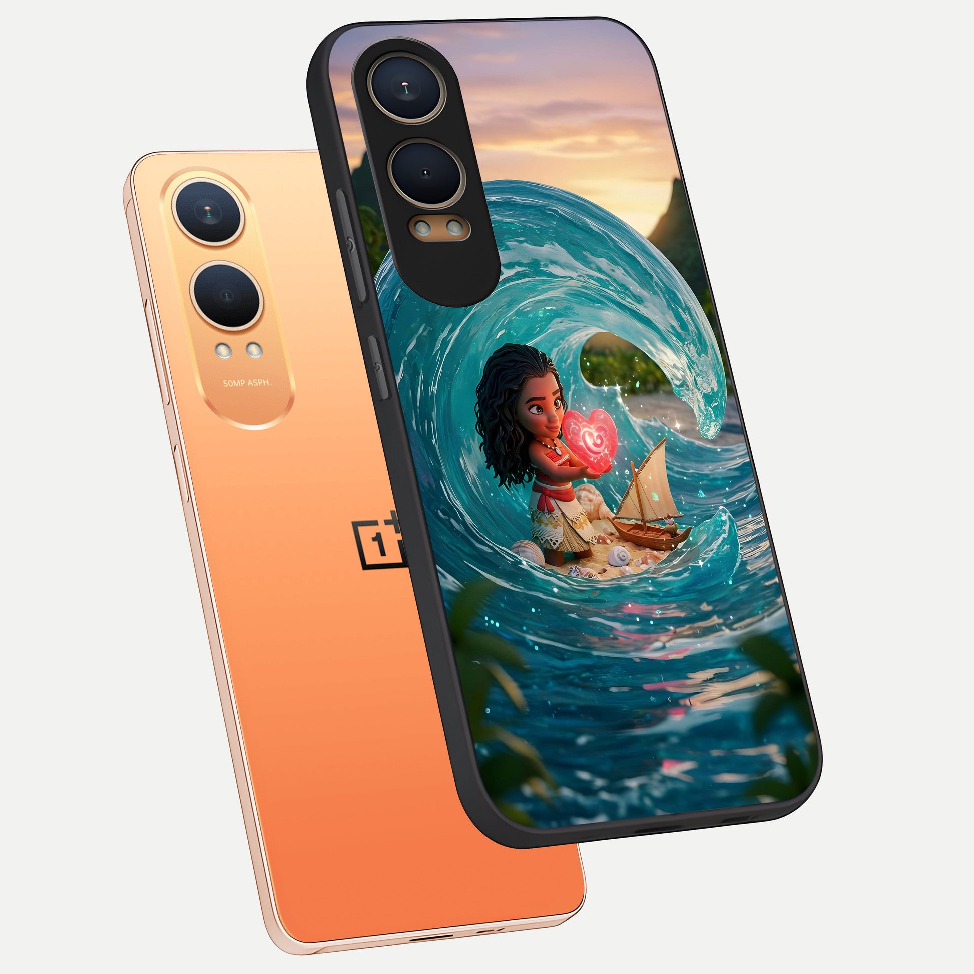  Heart of Ocean phone case For Oneplus Nord CE4 Lite showing premium glass back cover with detailed artwork