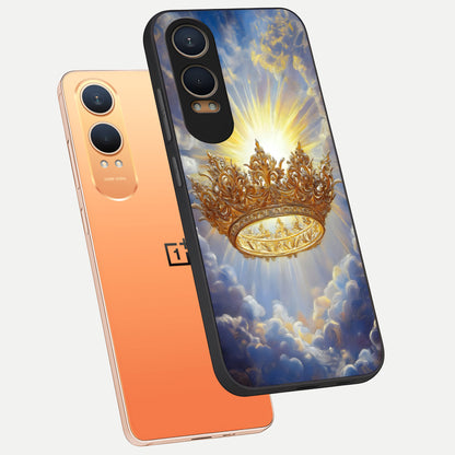  Heavenly Crown Light phone case For Oneplus Nord CE4 Lite showing premium glass back cover with detailed artwork