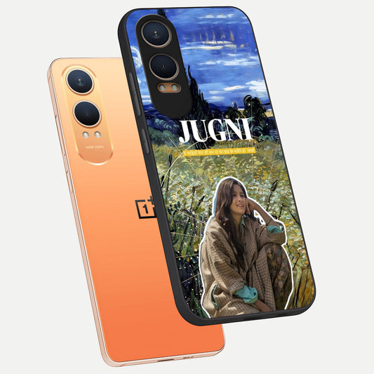  Jugni Soul Vibes phone case For Oneplus Nord CE4 Lite showing premium glass back cover with detailed artwork