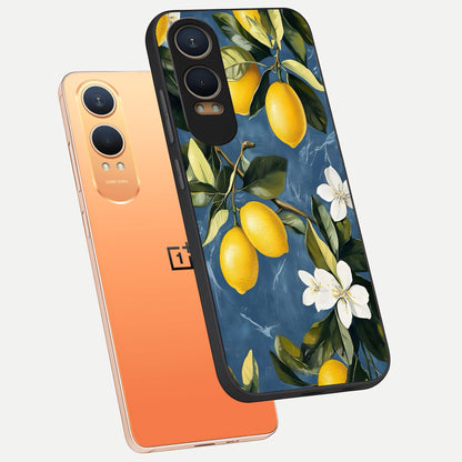  Lemon Dream Garden phone case For Oneplus Nord CE4 Lite showing premium glass back cover with detailed artwork