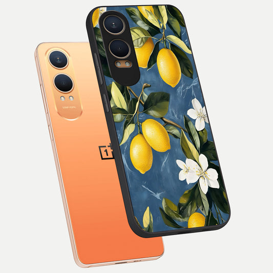  Lemon Dream Garden phone case For Oneplus Nord CE4 Lite showing premium glass back cover with detailed artwork