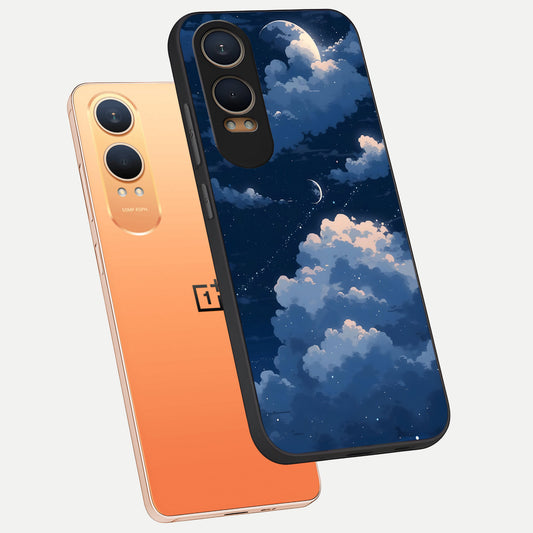  Moon Dream Haze phone case For Oneplus Nord CE4 Lite showing premium glass back cover with detailed artwork