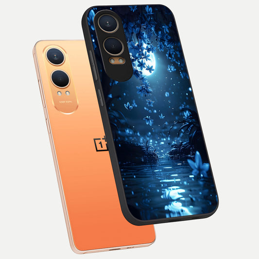 Moonlight Petal Dream phone case For Oneplus Nord CE4 Lite showing premium glass back cover with detailed artwork