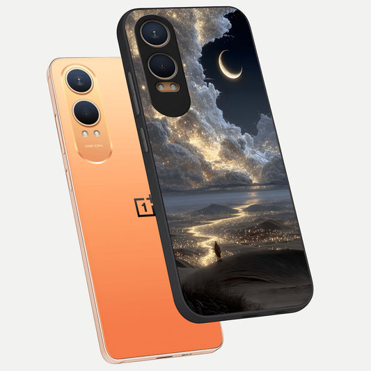  Moonlight Spark Path phone case For Oneplus Nord CE4 Lite showing premium glass back cover with detailed artwork