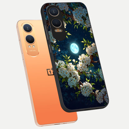  Moonlit Blossom Dream phone case For Oneplus Nord CE4 Lite showing premium glass back cover with detailed artwork