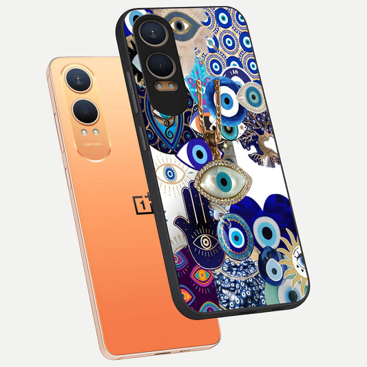  Mystic Charm Eye phone case For Oneplus Nord CE4 Lite showing premium glass back cover with detailed artwork