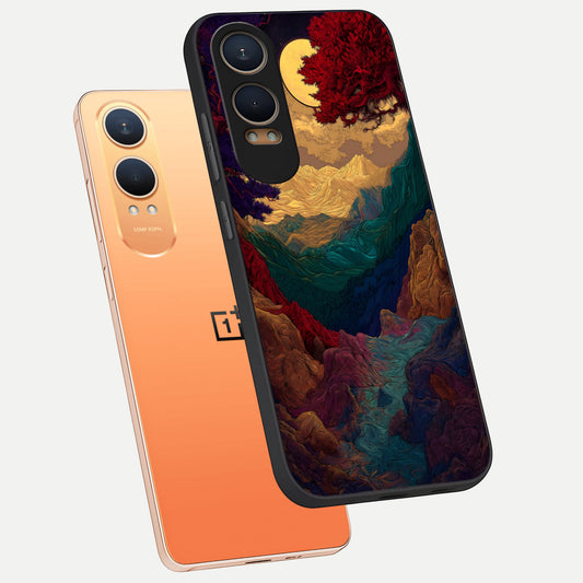  Mystic Valley Light phone case For Oneplus Nord CE4 Lite showing premium glass back cover with detailed artwork