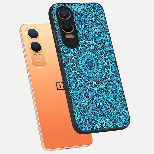  Ocean Bloom Mandala phone case For Oneplus Nord CE4 Lite showing premium glass back cover with detailed artwork