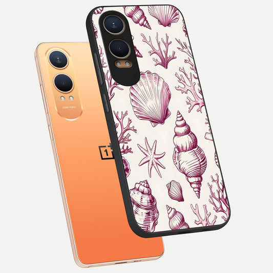  Pink Power Sparks phone case For Oneplus Nord CE4 Lite showing premium glass back cover with detailed artwork