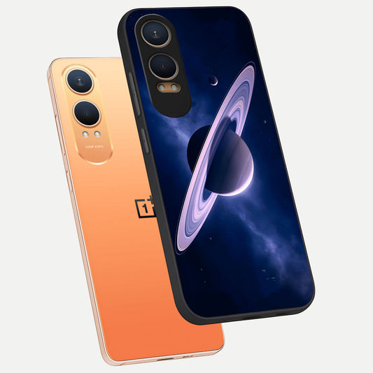  Saturn Ring Mystique phone case For Oneplus Nord CE4 Lite showing premium glass back cover with detailed artwork