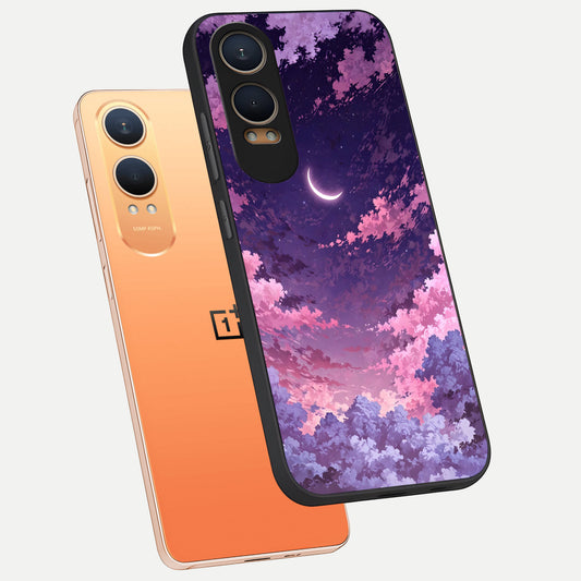  Sky Drift Clouds phone case For Oneplus Nord CE4 Lite showing premium glass back cover with detailed artwork