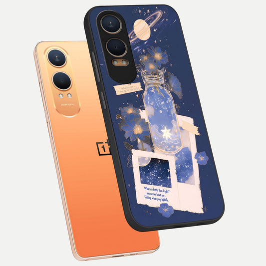  Starlit Cosmic Jar phone case For Oneplus Nord CE4 Lite showing premium glass back cover with detailed artwork