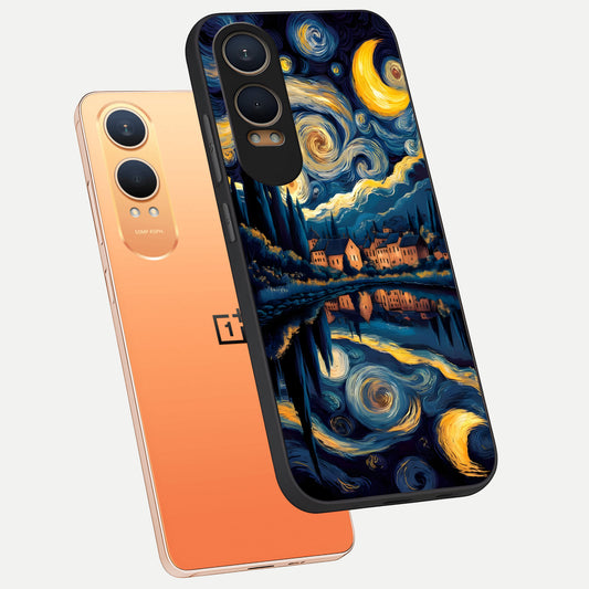  Starry Sky Serenity phone case For Oneplus Nord CE4 Lite showing premium glass back cover with detailed artwork