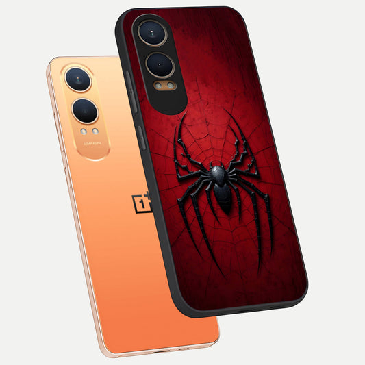  Superhero Web Emblem phone case For Oneplus Nord CE4 Lite showing premium glass back cover with detailed artwork