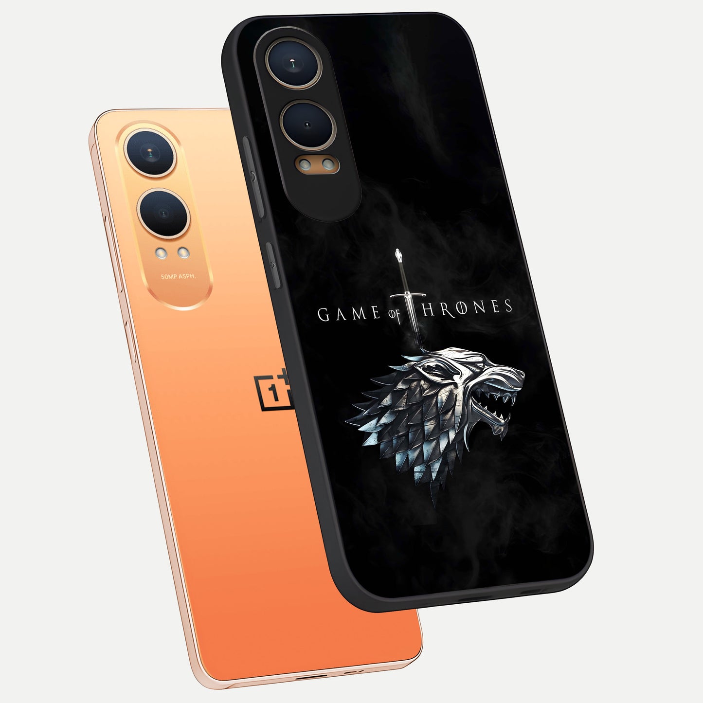  Throne Wolf Legacy phone case For Oneplus Nord CE4 Lite showing premium glass back cover with detailed artwork