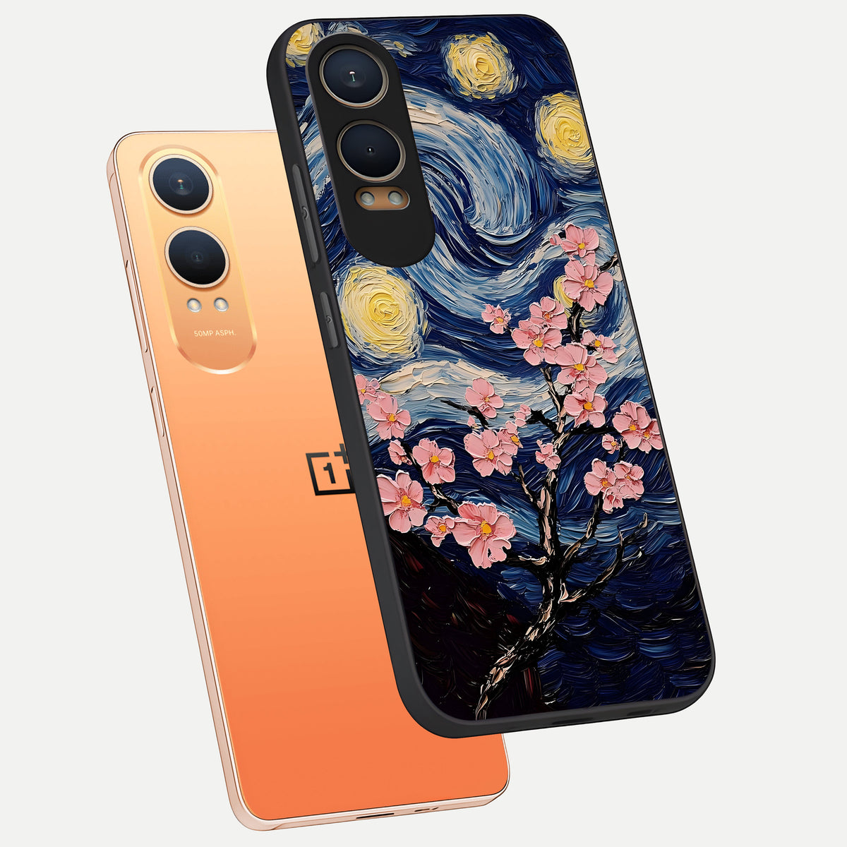  Van Gogh Scenery phone case For Oneplus Nord CE4 Lite showing premium glass back cover with detailed artwork