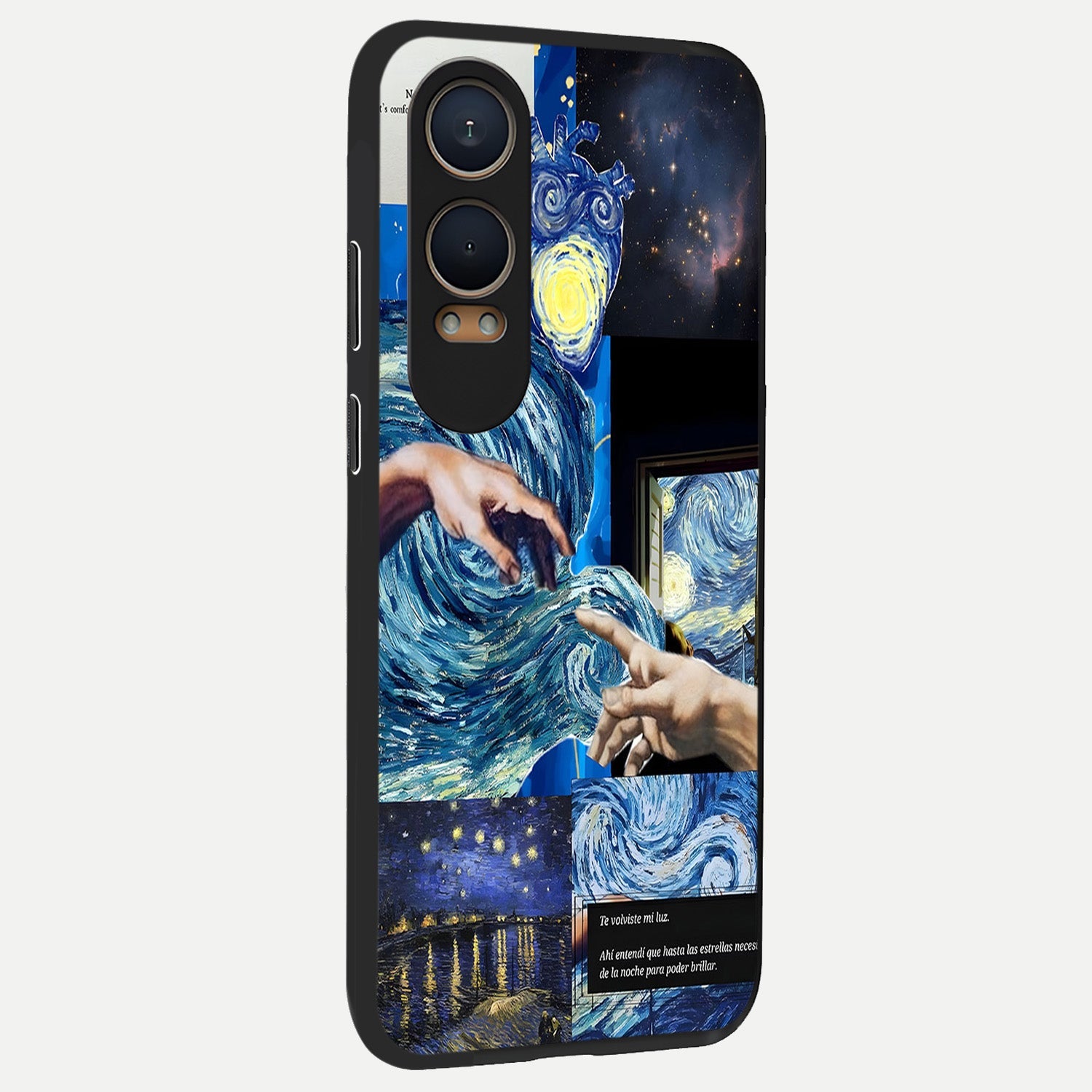  Aesthetic Vando Hands back cover For Oneplus Nord CE4 Lite slim fit glass case with vibrant aesthetic design
