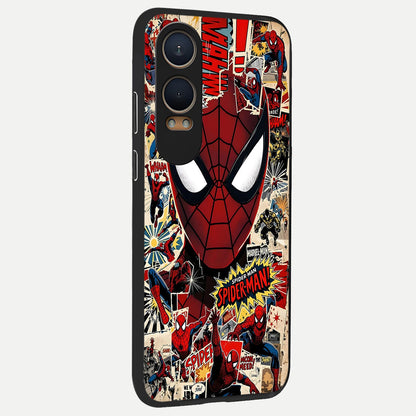  Aesthetic Wonder Spider back cover For Oneplus Nord CE4 Lite slim fit glass case with vibrant aesthetic design