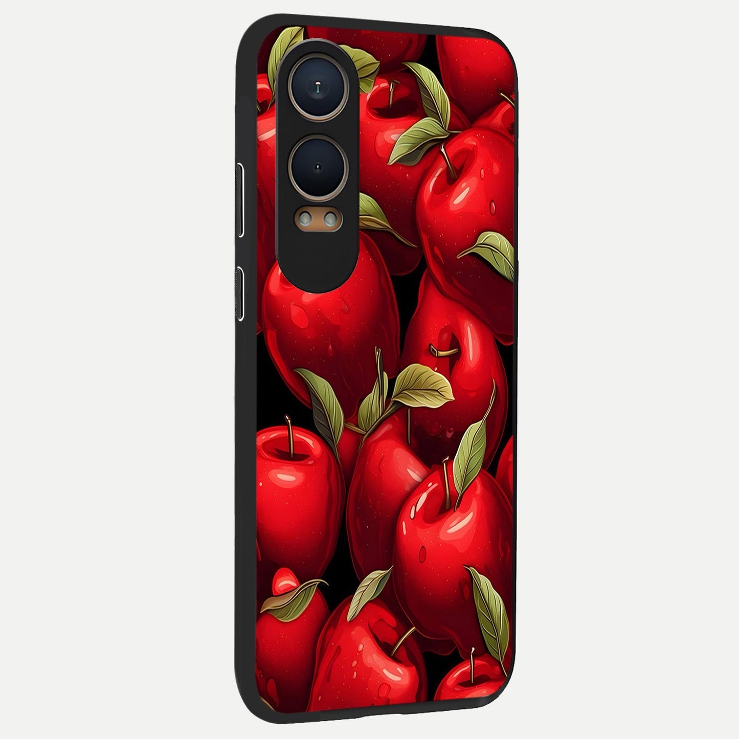  Apple Pattern back cover For Oneplus Nord CE4 Lite slim fit glass case with vibrant aesthetic design
