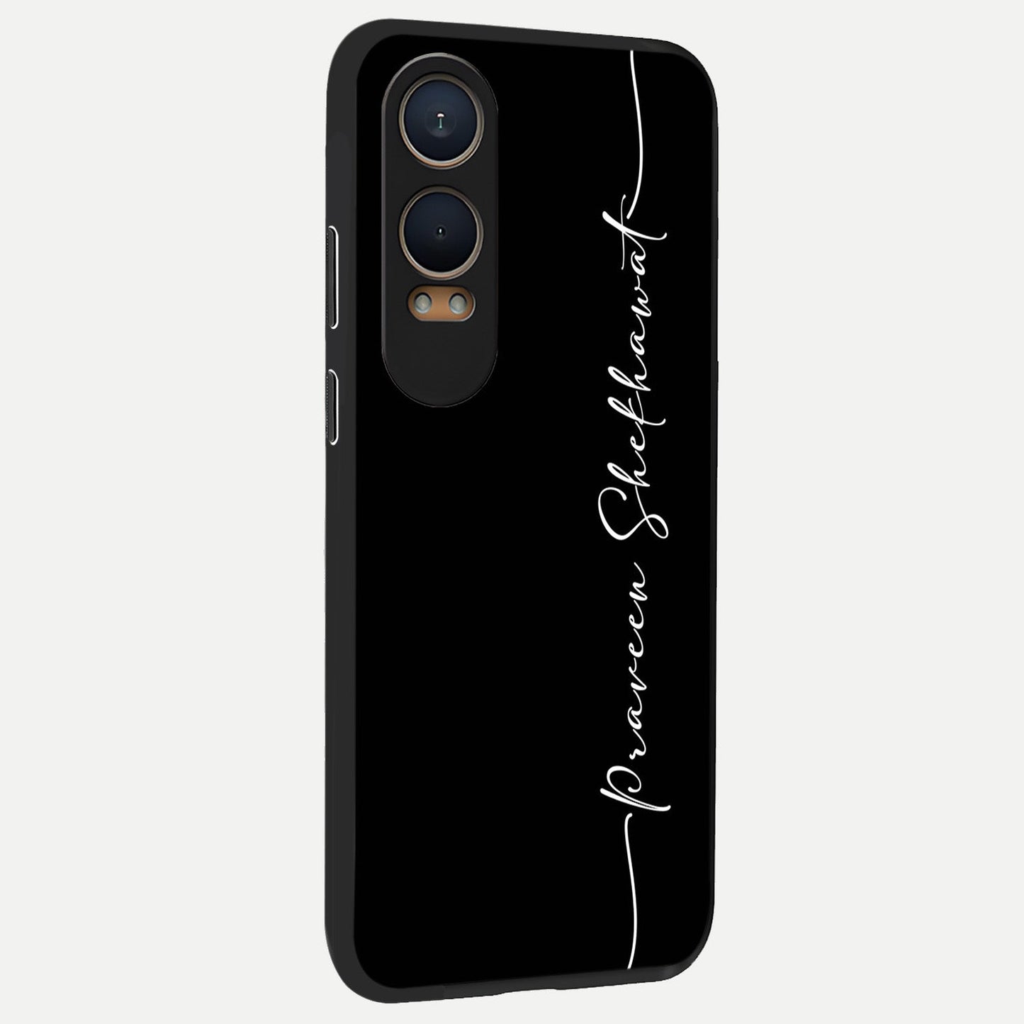  Black Tune Custom Name back cover For Oneplus Nord CE4 Lite slim fit glass case with vibrant aesthetic design