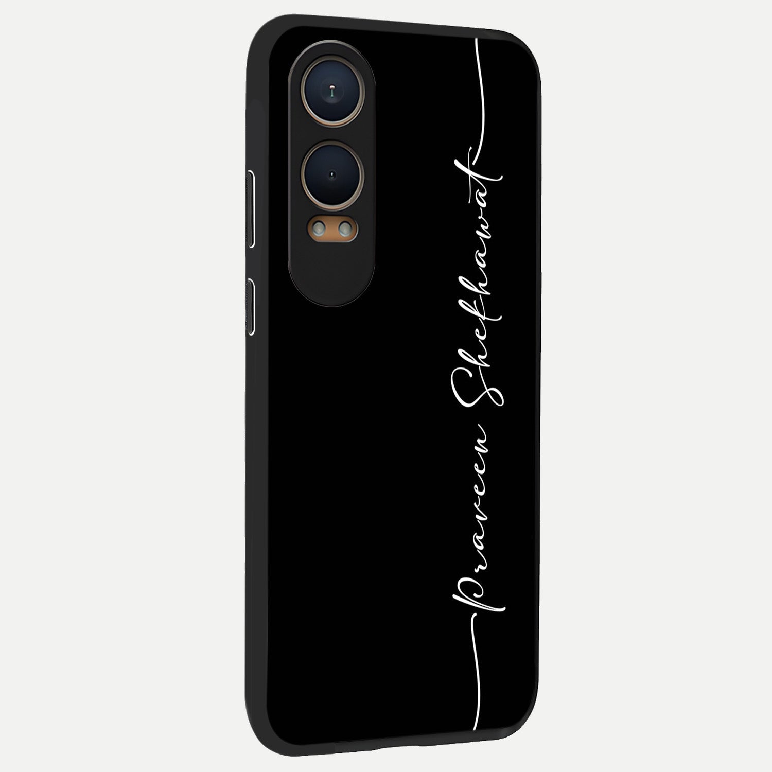  Black Tune Custom Name back cover For Oneplus Nord CE4 Lite slim fit glass case with vibrant aesthetic design