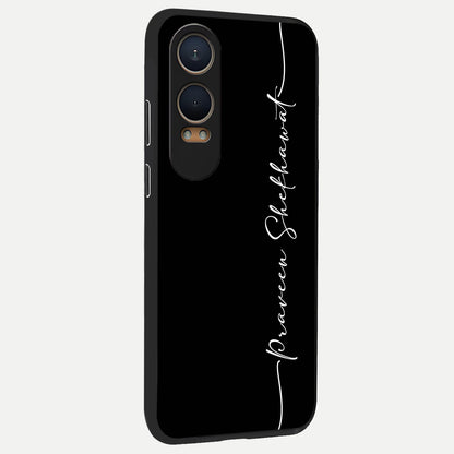  Black Tune Custom Name back cover For Oneplus Nord CE4 Lite slim fit glass case with vibrant aesthetic design
