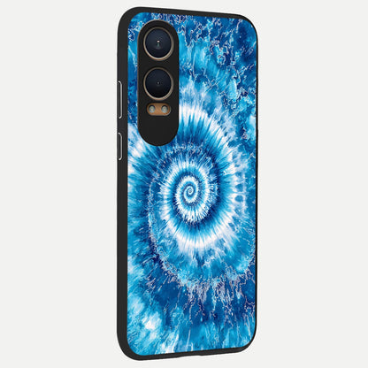  Blue Galaxy Wave back cover For Oneplus Nord CE4 Lite slim fit glass case with vibrant aesthetic design