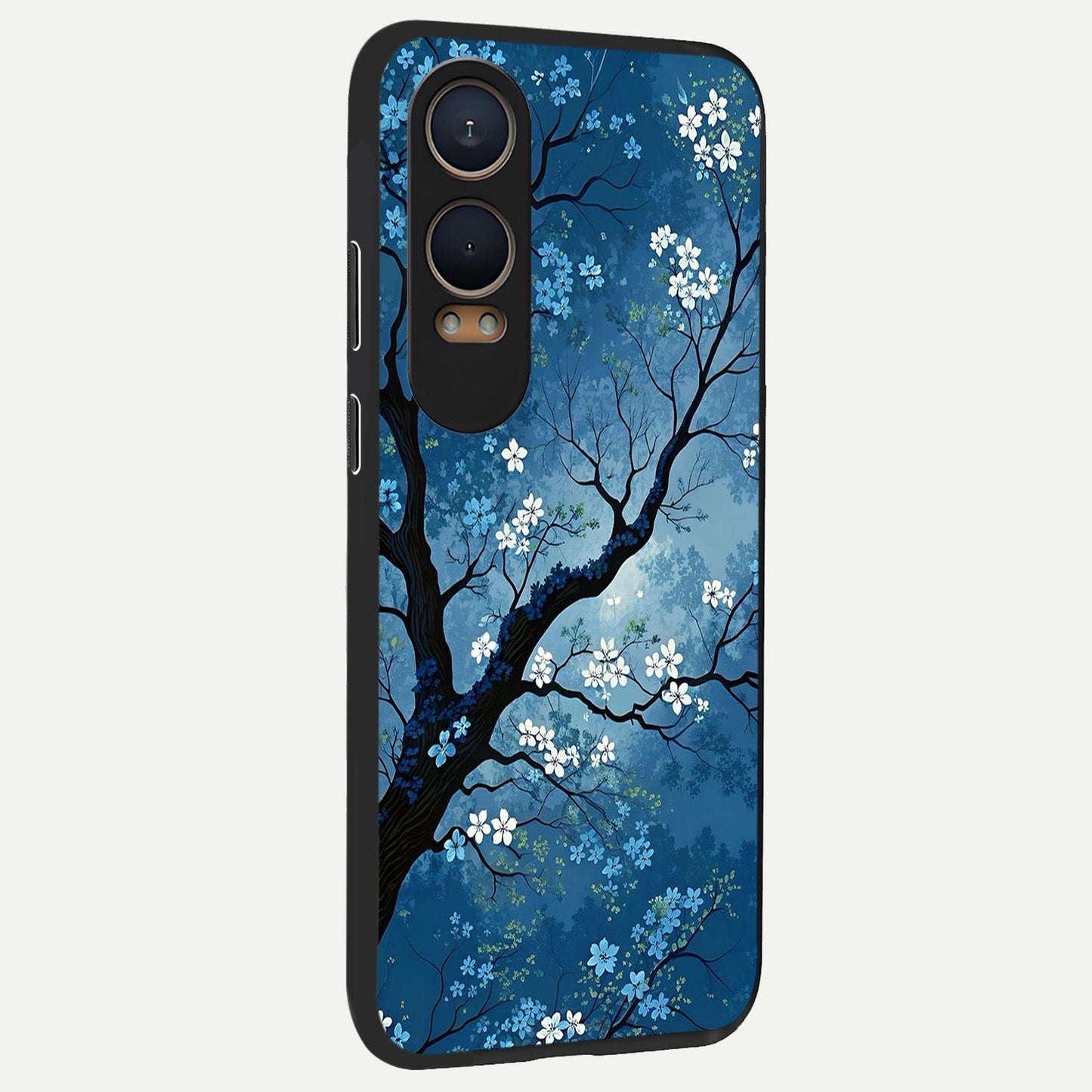  Blue Tree Serenity back cover For Oneplus Nord CE4 Lite slim fit glass case with vibrant aesthetic design
