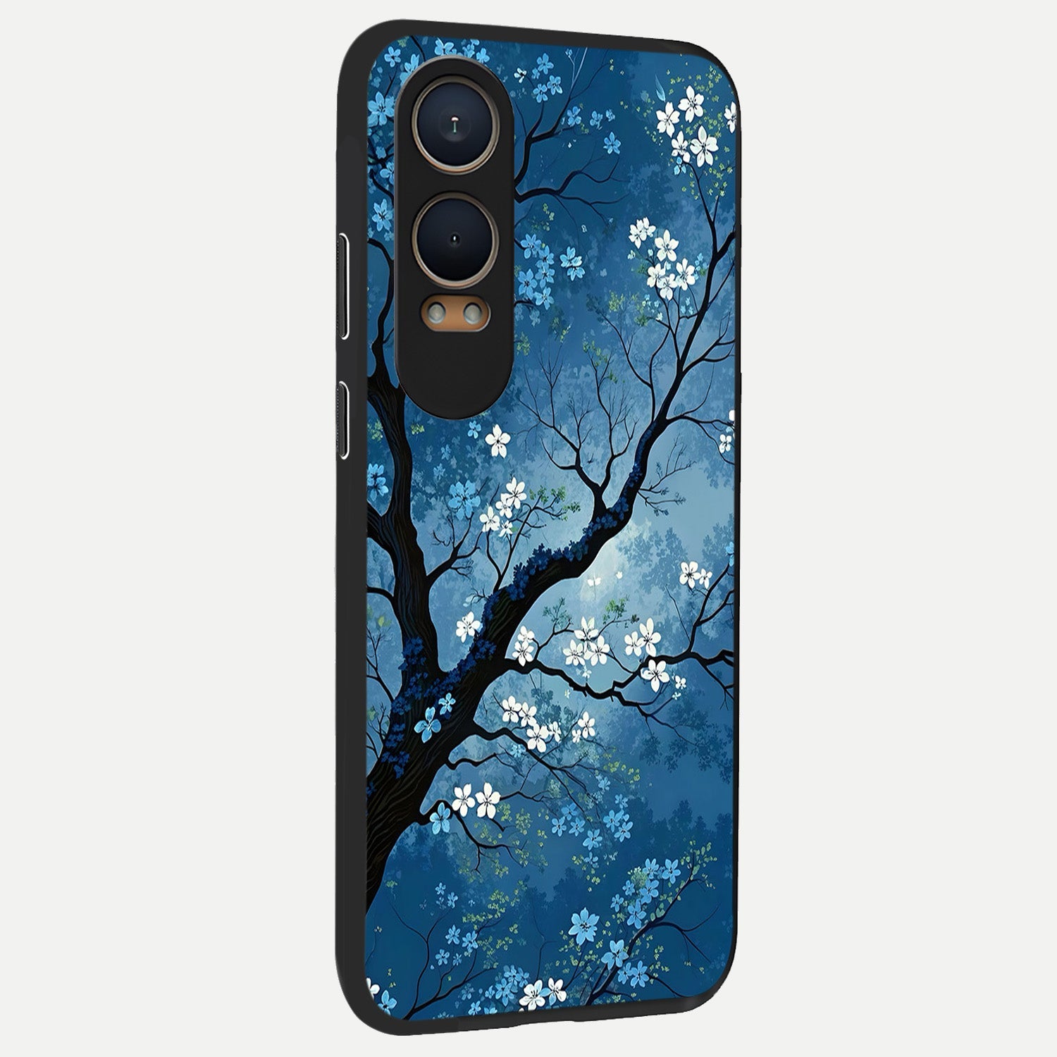  Blue Tree Serenity back cover For Oneplus Nord CE4 Lite slim fit glass case with vibrant aesthetic design