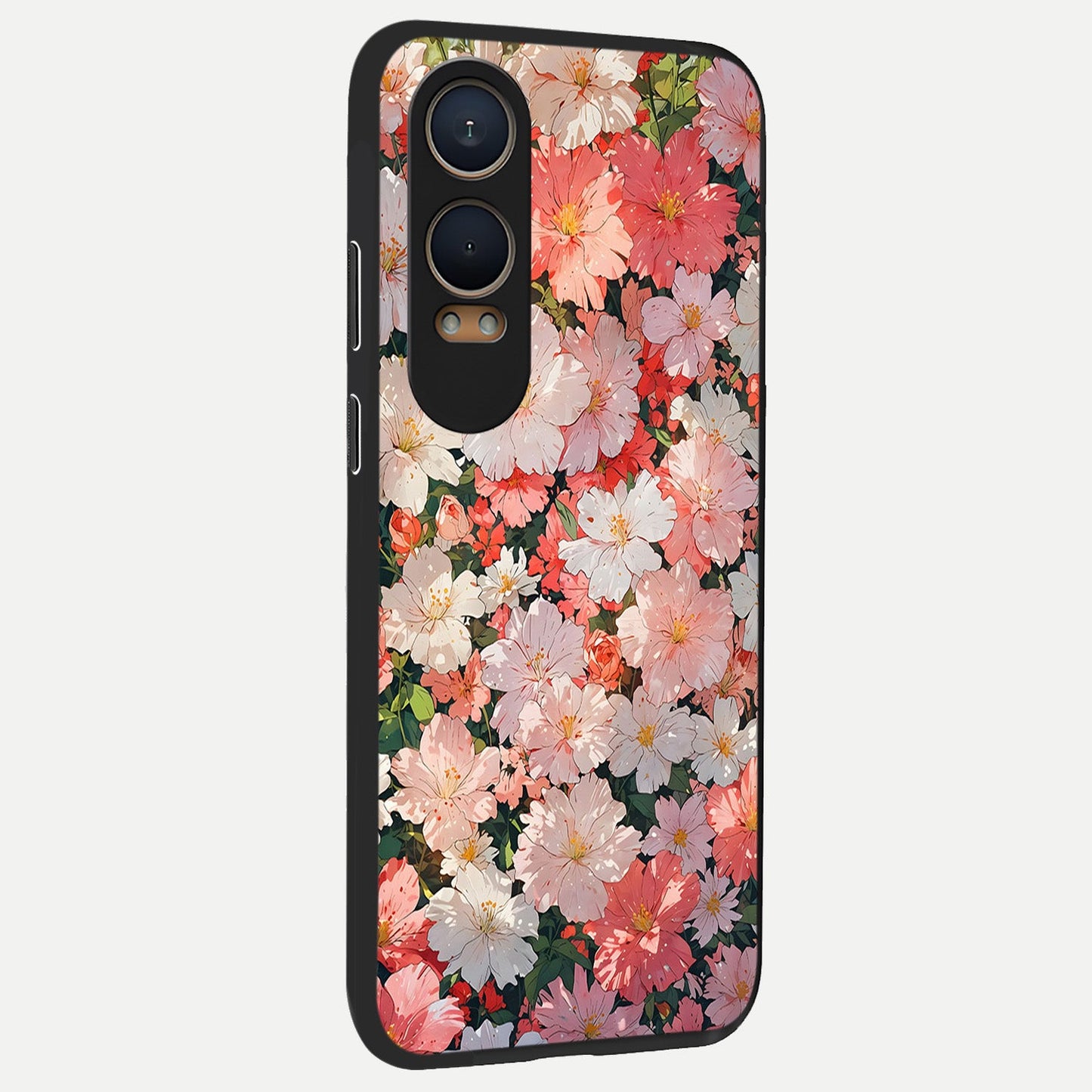  Blush Bloom Field back cover For Oneplus Nord CE4 Lite slim fit glass case with vibrant aesthetic design