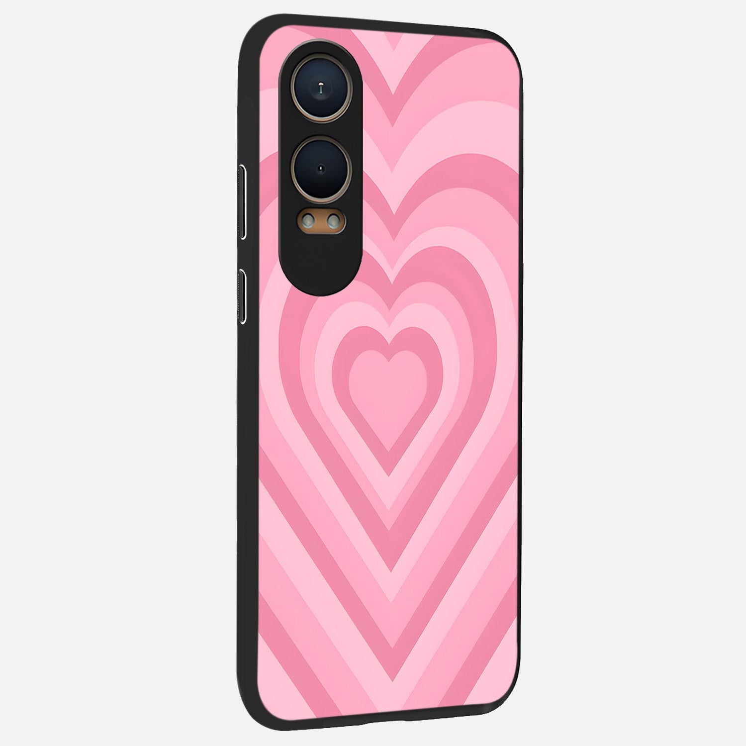  Blush Heart Waves back cover For Oneplus Nord CE4 Lite slim fit glass case with vibrant aesthetic design