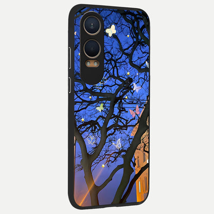  Butterfly Night Magic back cover For Oneplus Nord CE4 Lite slim fit glass case with vibrant aesthetic design