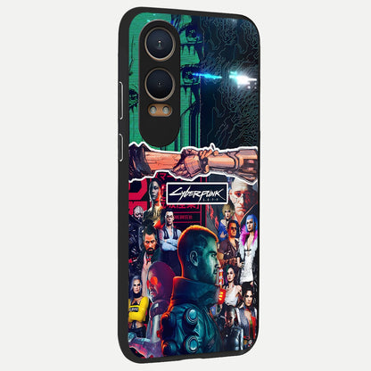  CYBERPUNK Legacy back cover For Oneplus Nord CE4 Lite slim fit glass case with vibrant aesthetic design