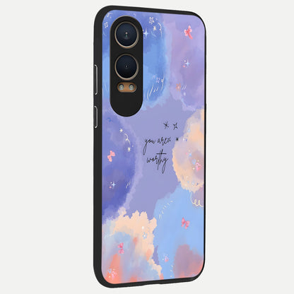  Celestial Cloud Magic back cover For Oneplus Nord CE4 Lite slim fit glass case with vibrant aesthetic design
