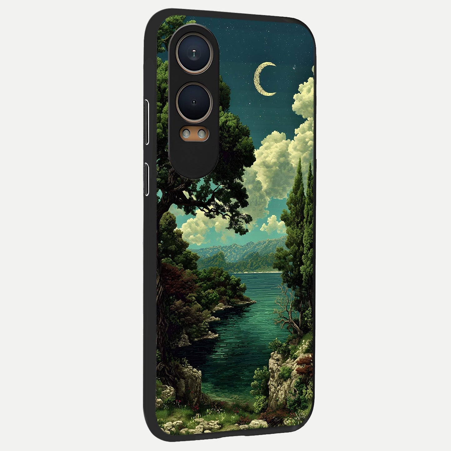  Celestial Lake Peace back cover For Oneplus Nord CE4 Lite slim fit glass case with vibrant aesthetic design