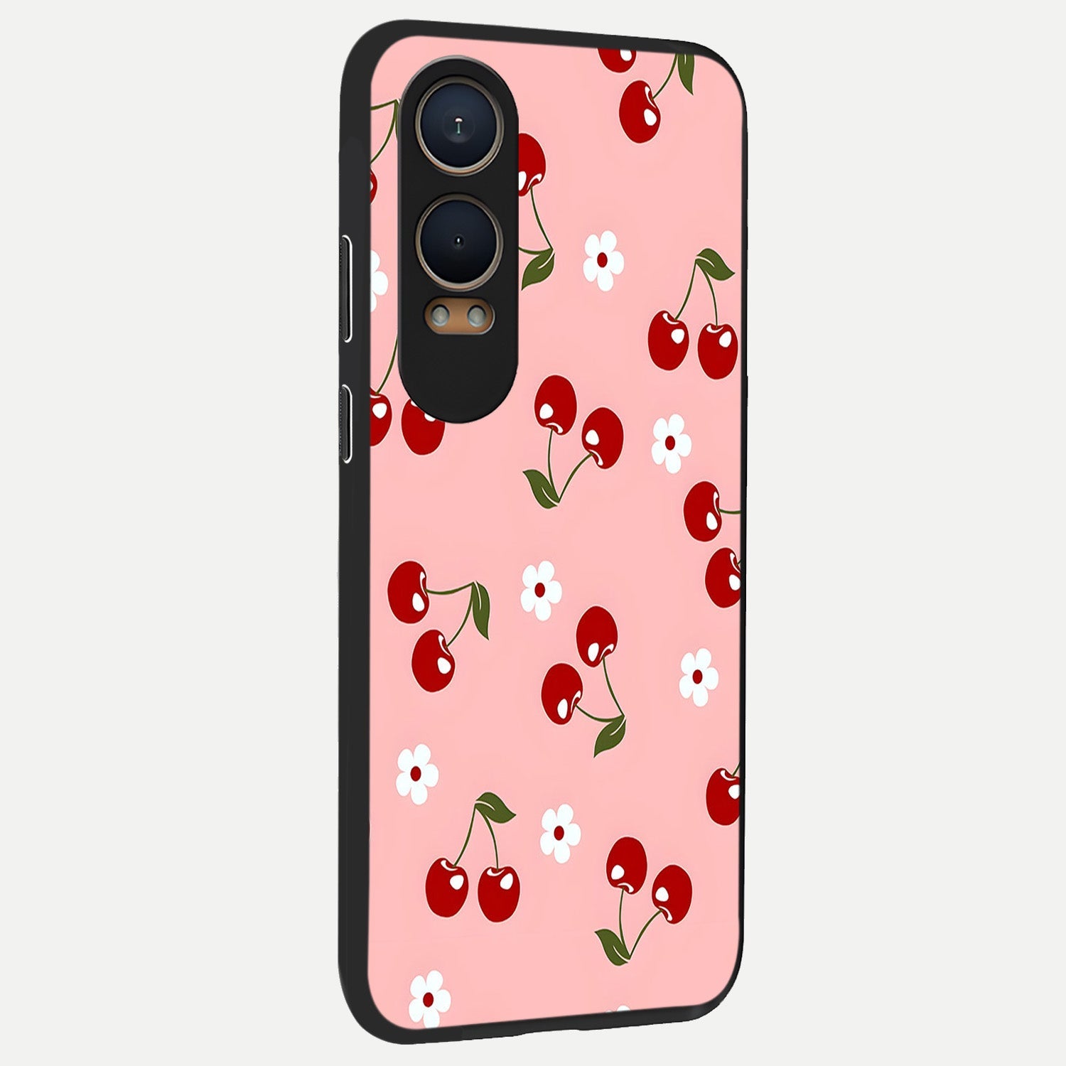  Cherry Love Mood back cover For Oneplus Nord CE4 Lite slim fit glass case with vibrant aesthetic design