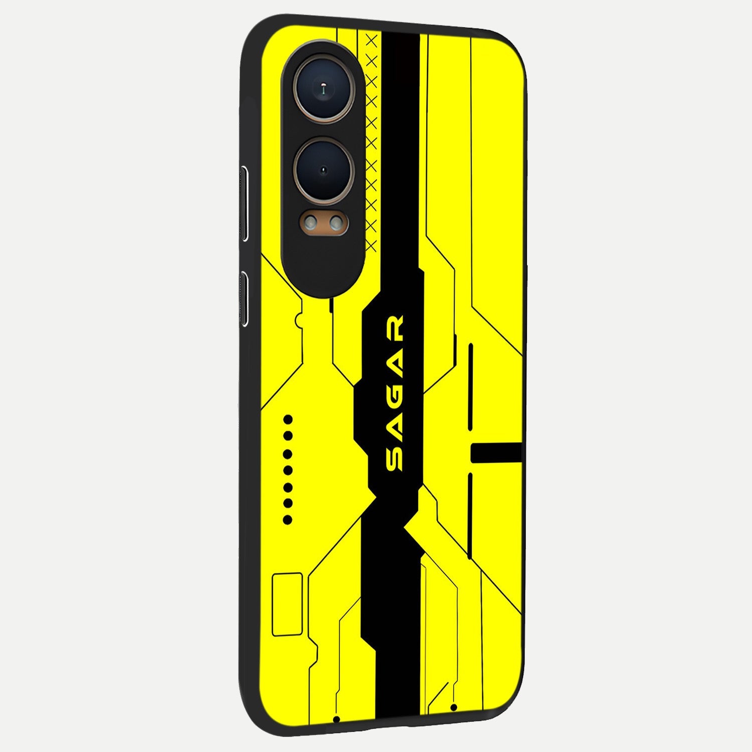  Circuit CYBERPUNK Custom Name back cover For Oneplus Nord CE4 Lite slim fit glass case with vibrant aesthetic design