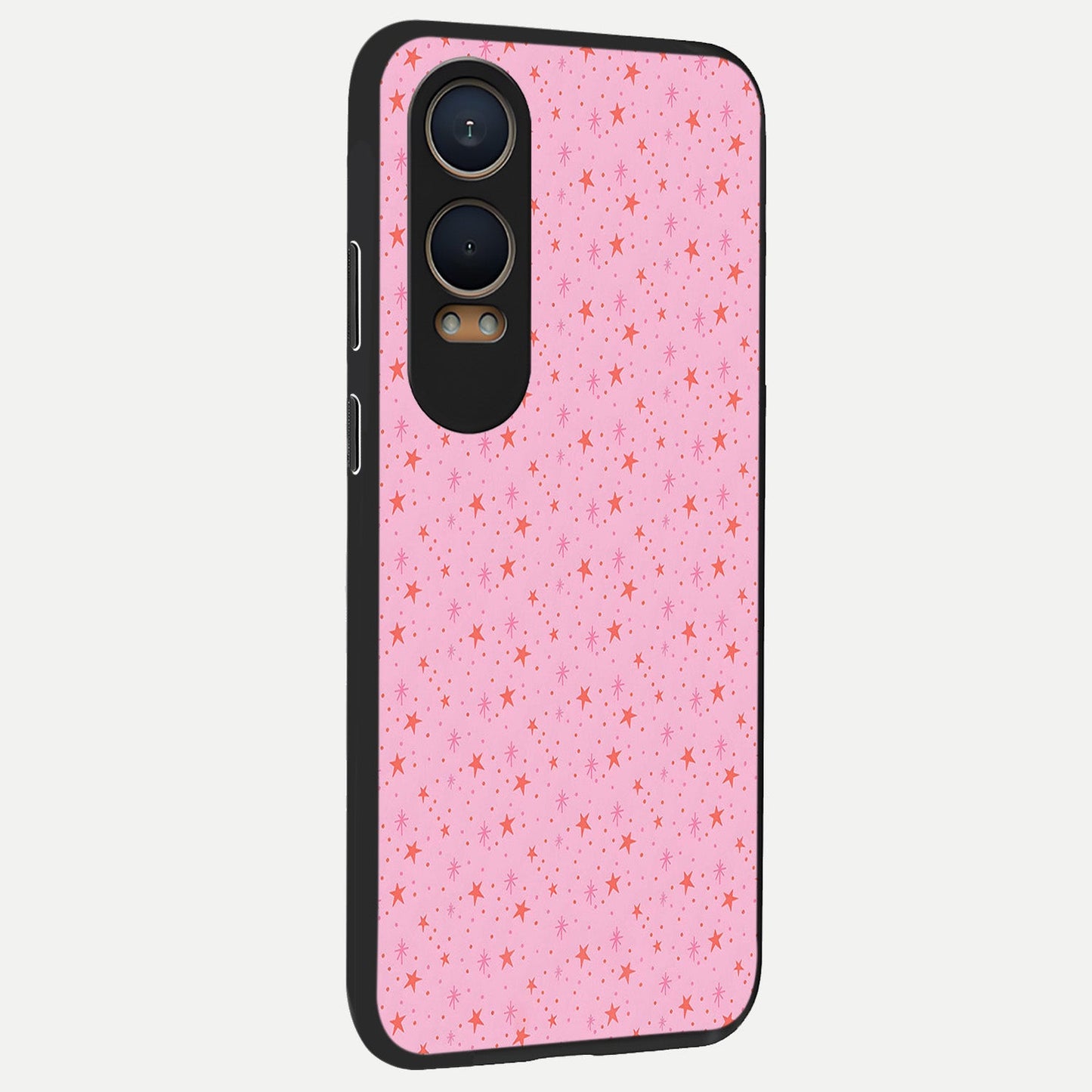  Cosmic Pink Sparkle back cover For Oneplus Nord CE4 Lite slim fit glass case with vibrant aesthetic design