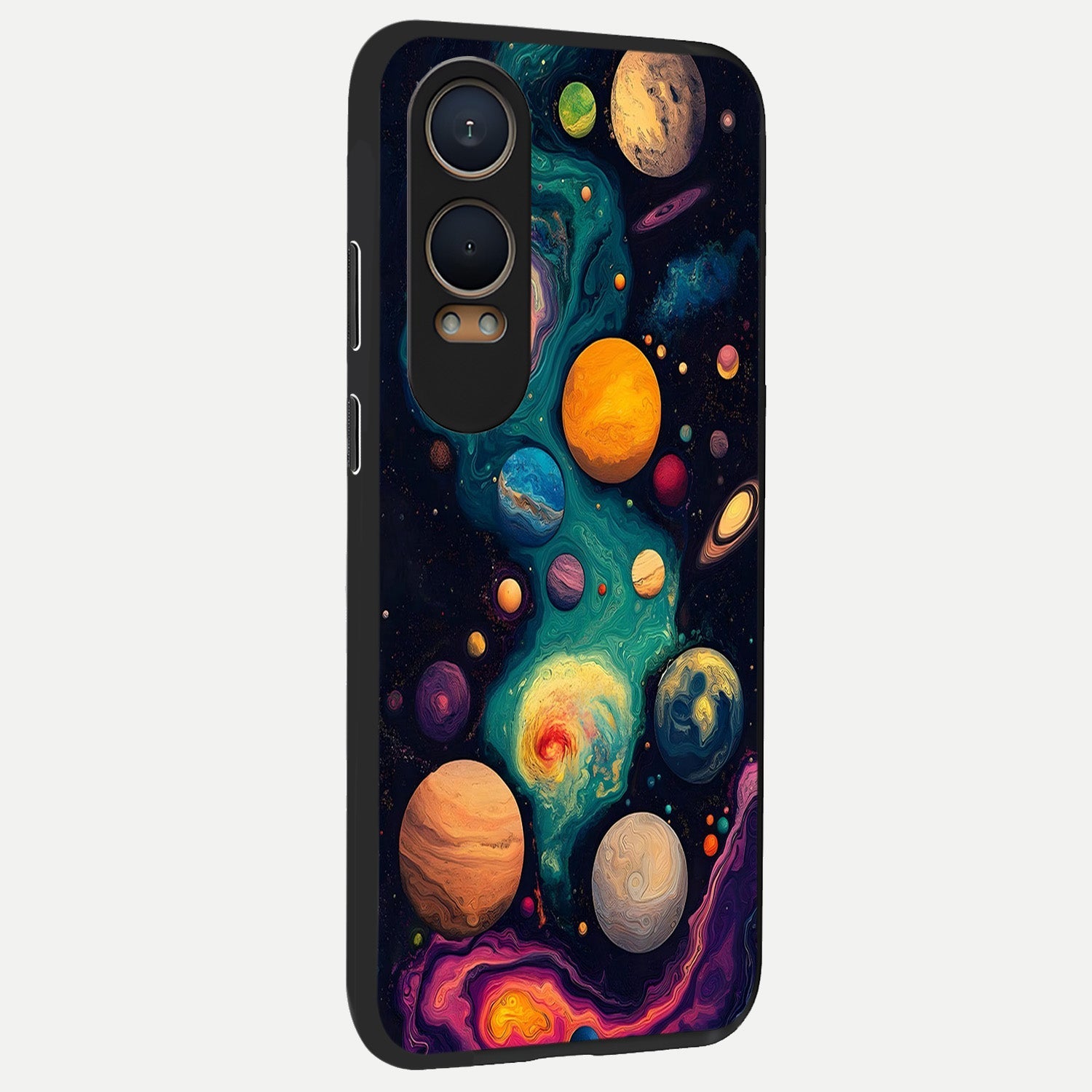  Cosmic Planet Journey back cover For Oneplus Nord CE4 Lite slim fit glass case with vibrant aesthetic design
