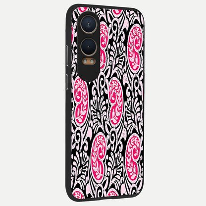  Crimson Paisley Charm back cover For Oneplus Nord CE4 Lite slim fit glass case with vibrant aesthetic design