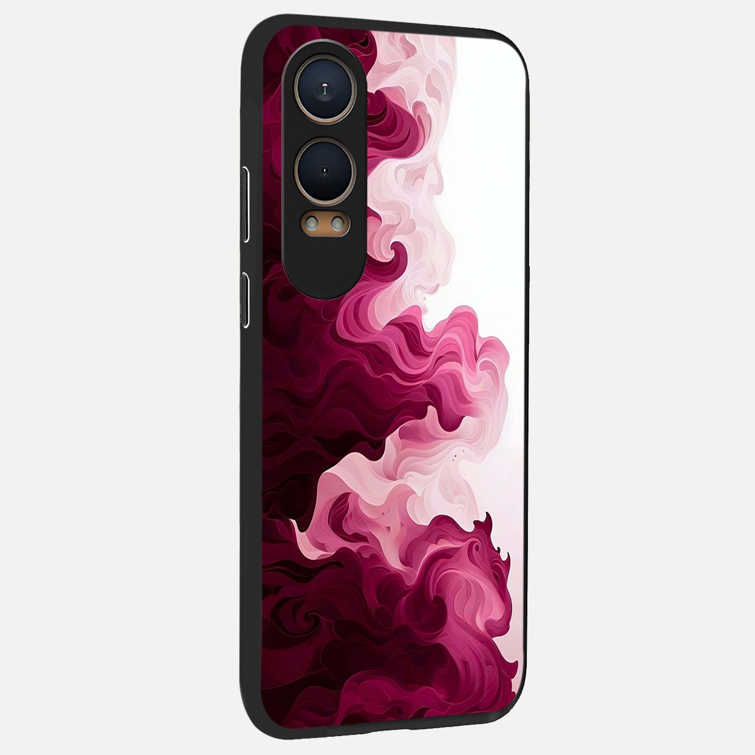  Crimson Wave Flow back cover For Oneplus Nord CE4 Lite slim fit glass case with vibrant aesthetic design