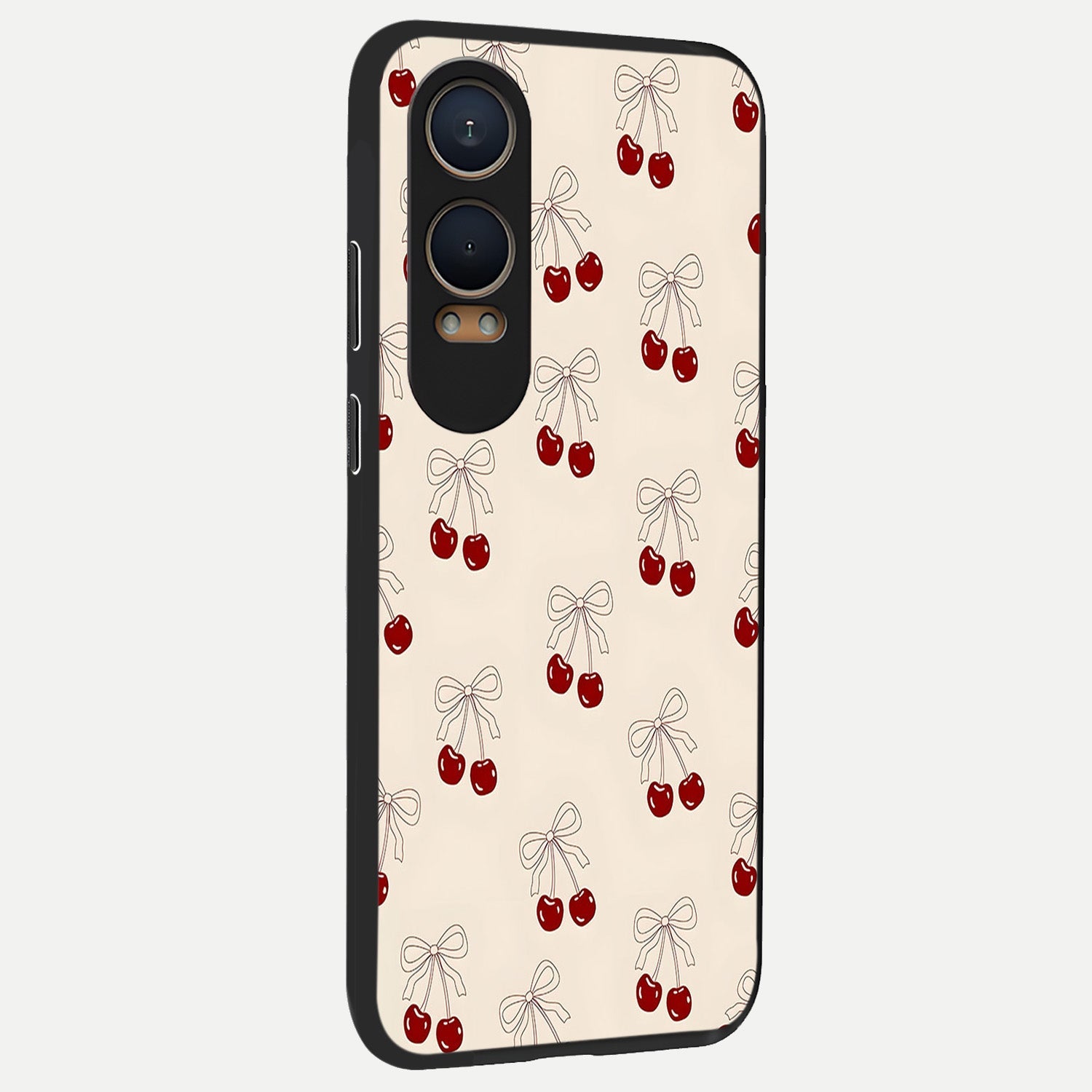  Cute Cherry Pattern back cover For Oneplus Nord CE4 Lite slim fit glass case with vibrant aesthetic design