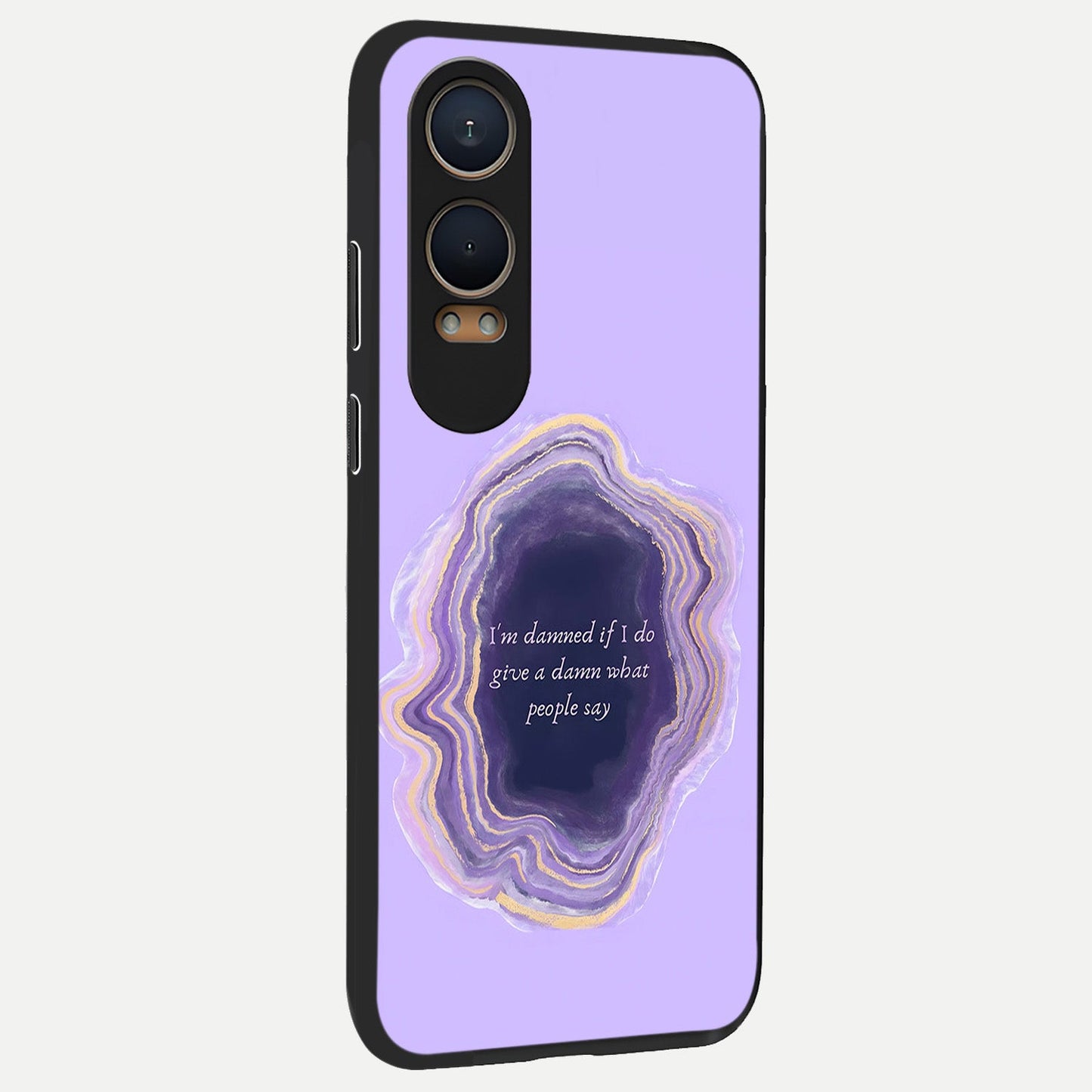  Damned People Quote back cover For Oneplus Nord CE4 Lite slim fit glass case with vibrant aesthetic design
