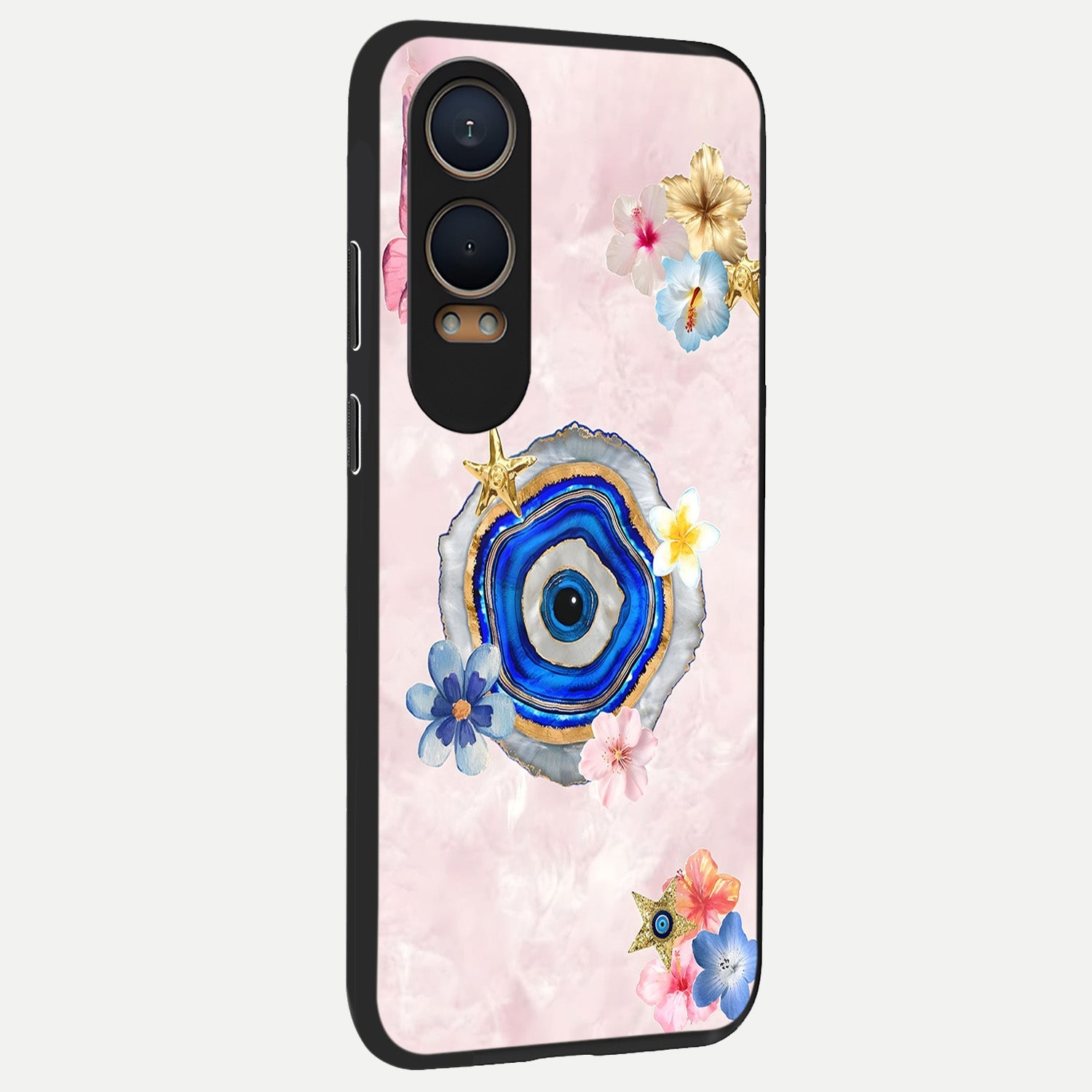  Divine Aura Bloom back cover For Oneplus Nord CE4 Lite slim fit glass case with vibrant aesthetic design