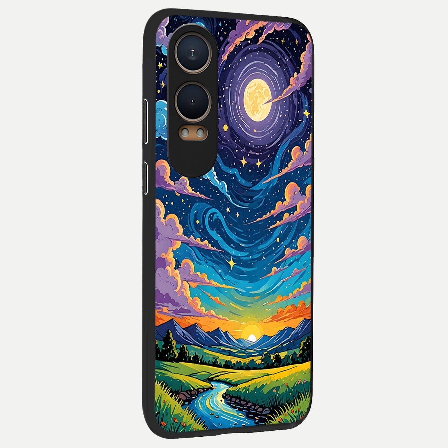  Dreamy Night Landscape back cover For Oneplus Nord CE4 Lite slim fit glass case with vibrant aesthetic design