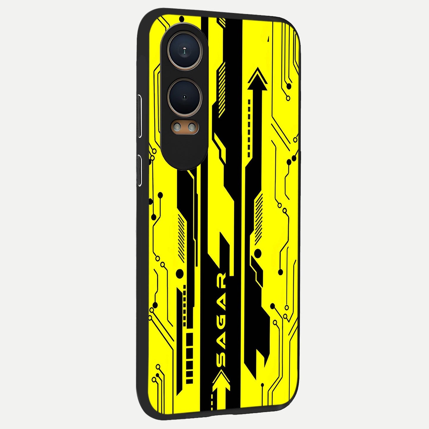  Electric Pulse CYBERPUNK Custom Name back cover For Oneplus Nord CE4 Lite slim fit glass case with vibrant aesthetic design