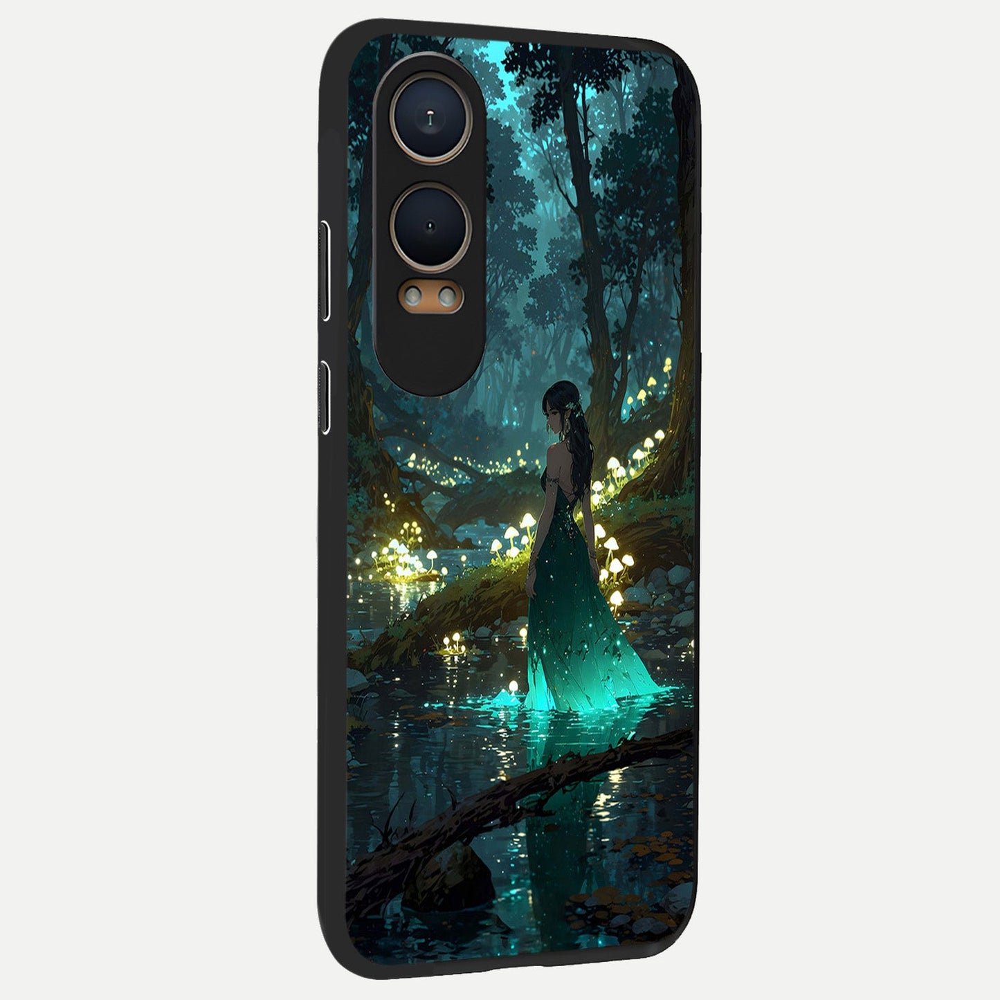  Enchanted Forest Glow back cover For Oneplus Nord CE4 Lite slim fit glass case with vibrant aesthetic design