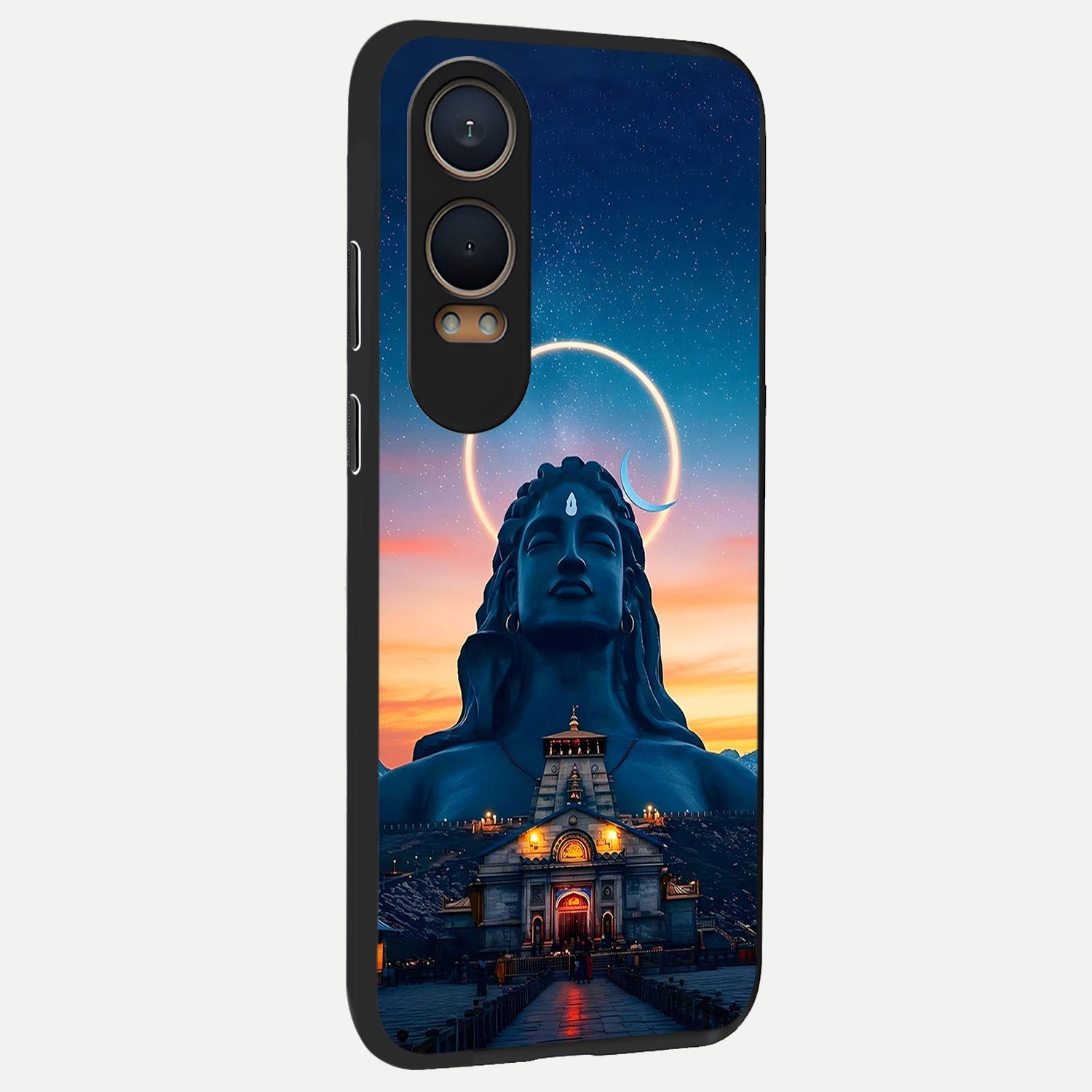  Eternal Shiva Aura back cover For Oneplus Nord CE4 Lite slim fit glass case with vibrant aesthetic design